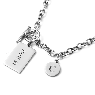 Personalised Engravable Dog tag and Disc in Stainless Steel, 22 Inches