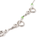 Rachel Galley Venom (Snakes) Collection - Green Jade Necklace (Size 20 with 4 inch Extender) in Rhodium Overlay Sterling Silver 5.51 Ct, Silver wt 31.00 Gms