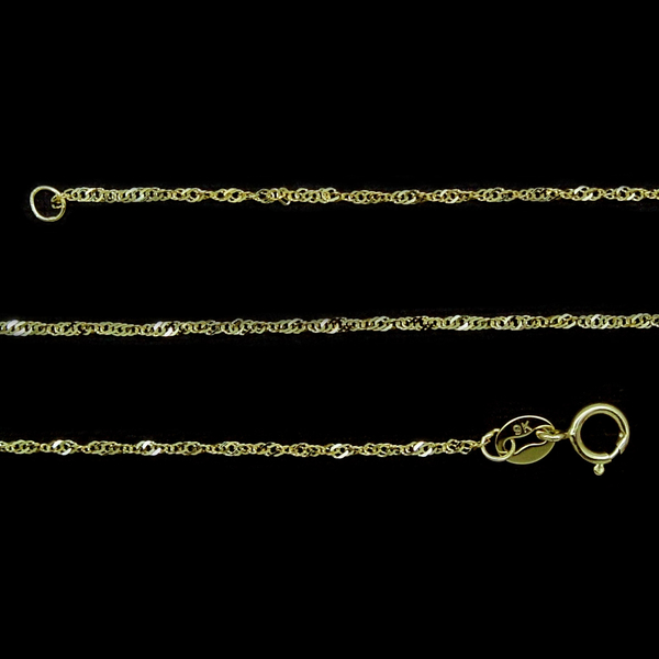 Royal Bali Collection 9K Y Gold Prince of Wales Chain (Size 18)