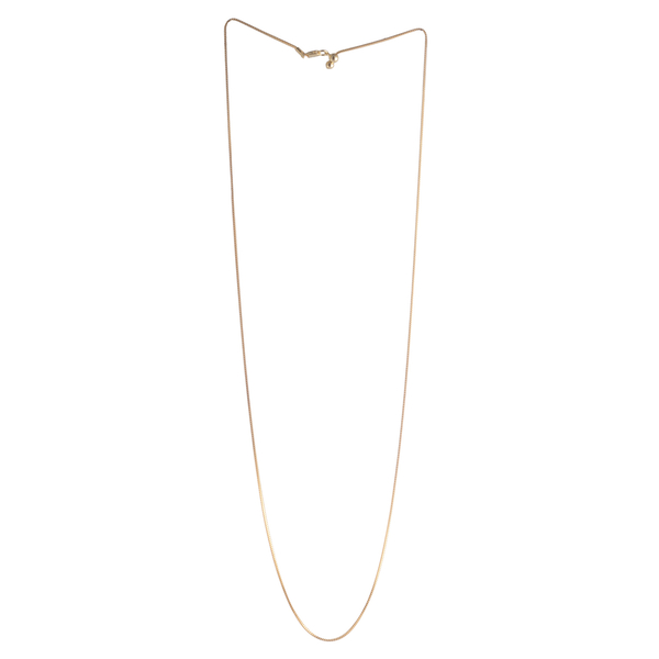 Close Out Deal 14K Gold Overlay Sterling Silver Adjustable Spiga Chain (Size 24), Silver wt 2.70 Gms