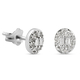 9K White Gold SGL CERTIFIED Diamond (I3/G-H) Stud Earrings (With Push Back) 0.13 Ct.