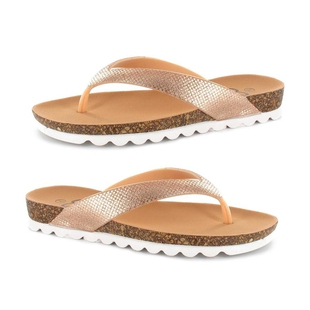 Ella Carly Sparkly Toe Post Sandals in Rose Gold Colour