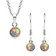 2 Piece Set - Ethiopian Welo Opal Pendant & Hook Earrings in Platinum Overlay Sterling Silver Stainl