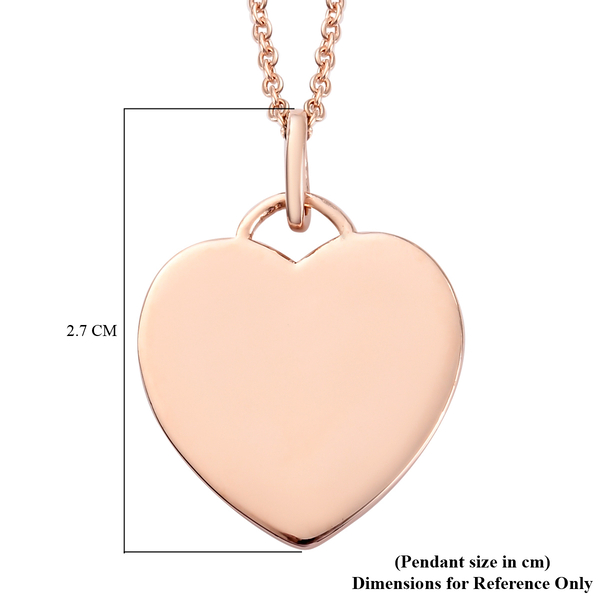 Rose Gold Overlay Sterling Silver Pendant with Chain (Size 18), Silver Wt. 5.70 Gms