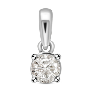 Close Out Deal -14K White Gold SGL Certified Diamond (I3 /G-H) Pendant 0.25 Ct.