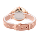 STRADA Japanese Movement Peach Dial Simulated Pink Sapphire Studded Water Resistant Watch with Rose Gold Colour Mesh Belt