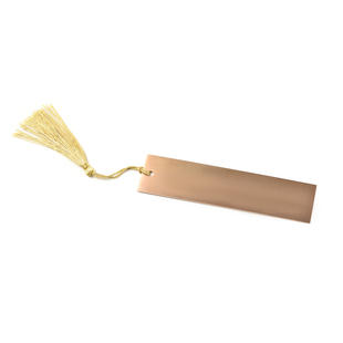 Personalized Rectangular Bookmark in Rose Gold Tone