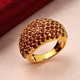 Red Sapphire Cluster Ring in Yellow Gold Overlay Sterling Silver 3.76 Ct.