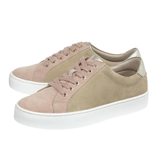 Lotus Stressless Leather Amsterdam Lace-Up Trainers in Natural Pink Colour