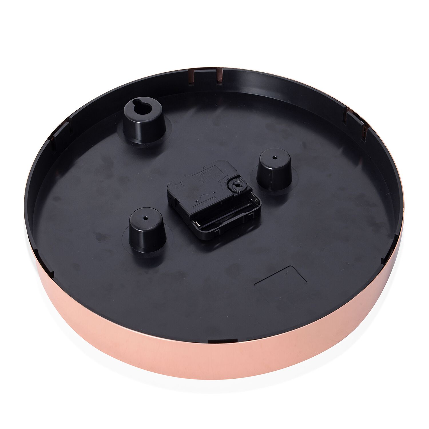 Decorative Round Shape Wall Clock (Size 28x28x4.5 Cm) Rose Gold Colour Dot