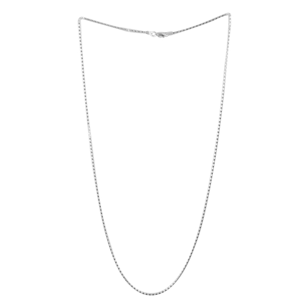 Close Out Deal Rhodium Plated Sterling Silver Popcorn Necklace (Size 24), Silver wt 4.00 Gms.