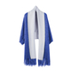 Kris Ana Wrap with Tassels (Size One, 8-18) - Cobalt and Grey