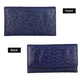 100% Genuine Leather Ostrich Embossed Womens RFID Protected Wallet (Size 18x10 Cm) - Blue