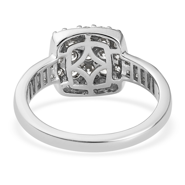RHAPSODY 950 Platinum IGI Certified Diamond (VS/E-F) Cluster Ring 1.04 Ct.
