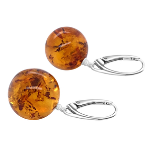 Baltic Amber Earrings (With Lever Back) in Sterling Silver