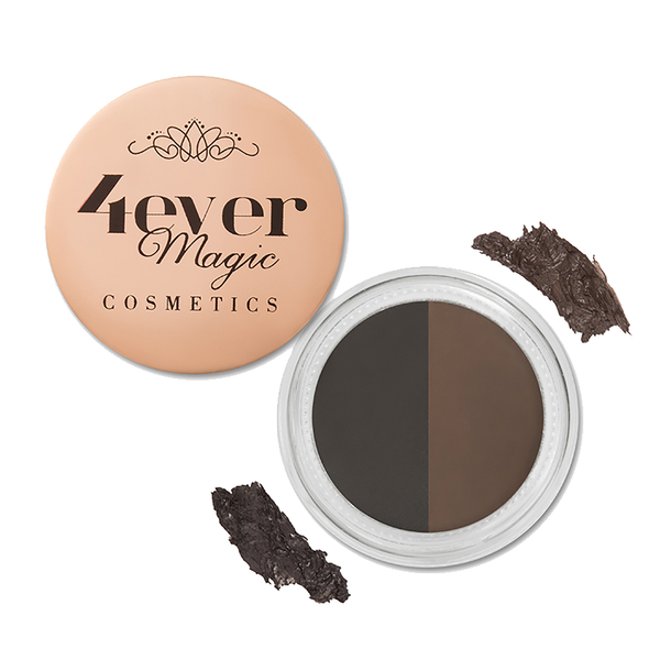 4Ever Magic Cosmetics: Double Shade Eyebrow Gel and Brush - Black