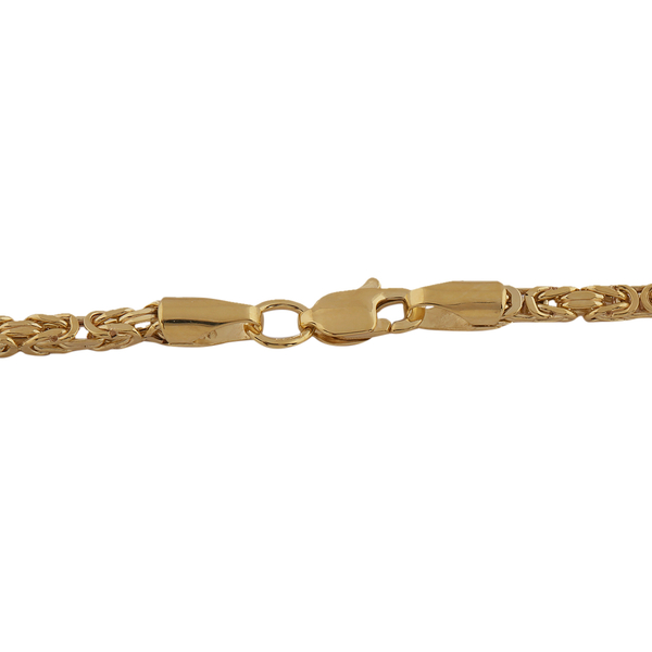 Italian Made 9K Yellow Gold Byzantine Necklace (Size 20) with Lobster Clasp, Gold Wt. 5.76 Gms.