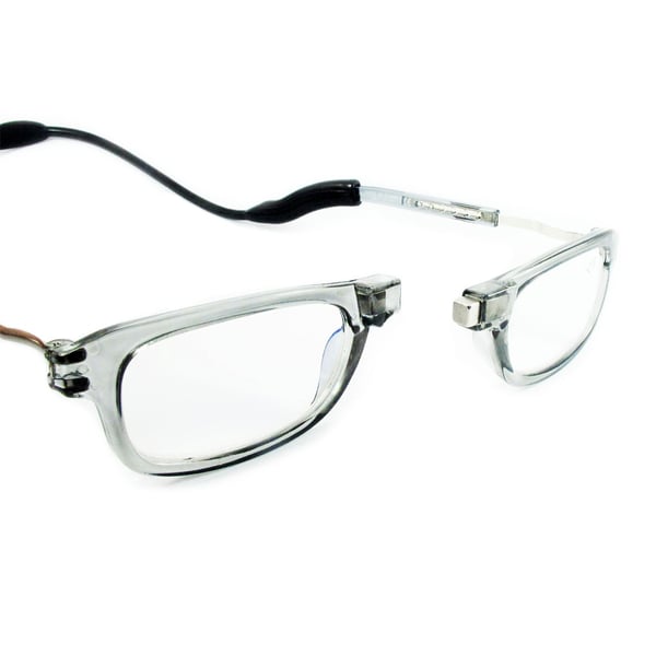 Loopies Magnetic Photochromic Transparent Grey Reading Glasses +1.50