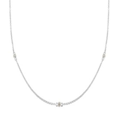 Cubic Zirconia Station Necklace in Sterling Silver 24 Inch - 3633098 - TJC