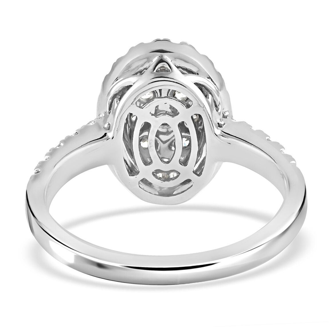 IGI Certified RHAPSODY 950 Platinum VVS VS Diamond Cluster Halo Ring 1.01 Ct