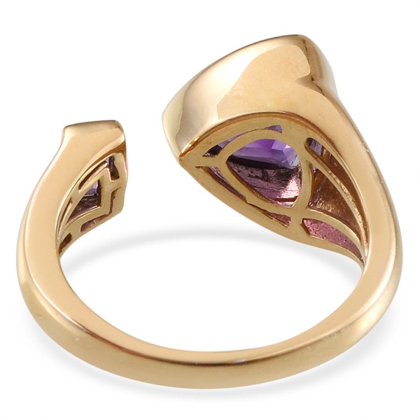 Amethyst (Trl 2.00 Ct) Ring in 14K Gold Overlay Sterling Silver 2.250 Ct.