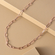 Rose Gold Overlay Sterling Silver Paperclip Necklace (Size - 22), Silver Wt. 7.91 Gms