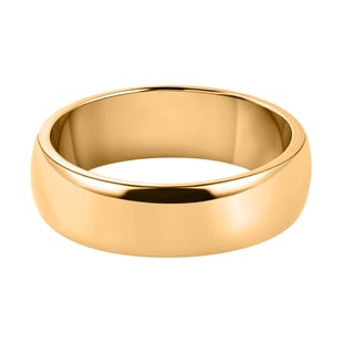 5mm Plain Band Ring in Gold Plated Sterling Silver 3.14 Grams