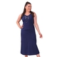 TAMSY Viscose Jersey Dress with Side Slit (Size XXL,24-26) - Blue