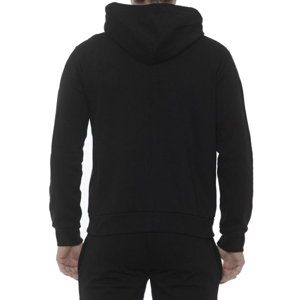 19V69 ITALIA by Alessandro Versace Hooded Zip Front Sweatshirt (Size XL) - Black