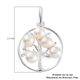 Freshwater Pearl Circle Tree of Life Pendant in Sterling Silver