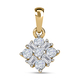 9K Yellow Gold and SGL Certified White Diamond (I3/ G-H) Pendant 0.20 Ct.