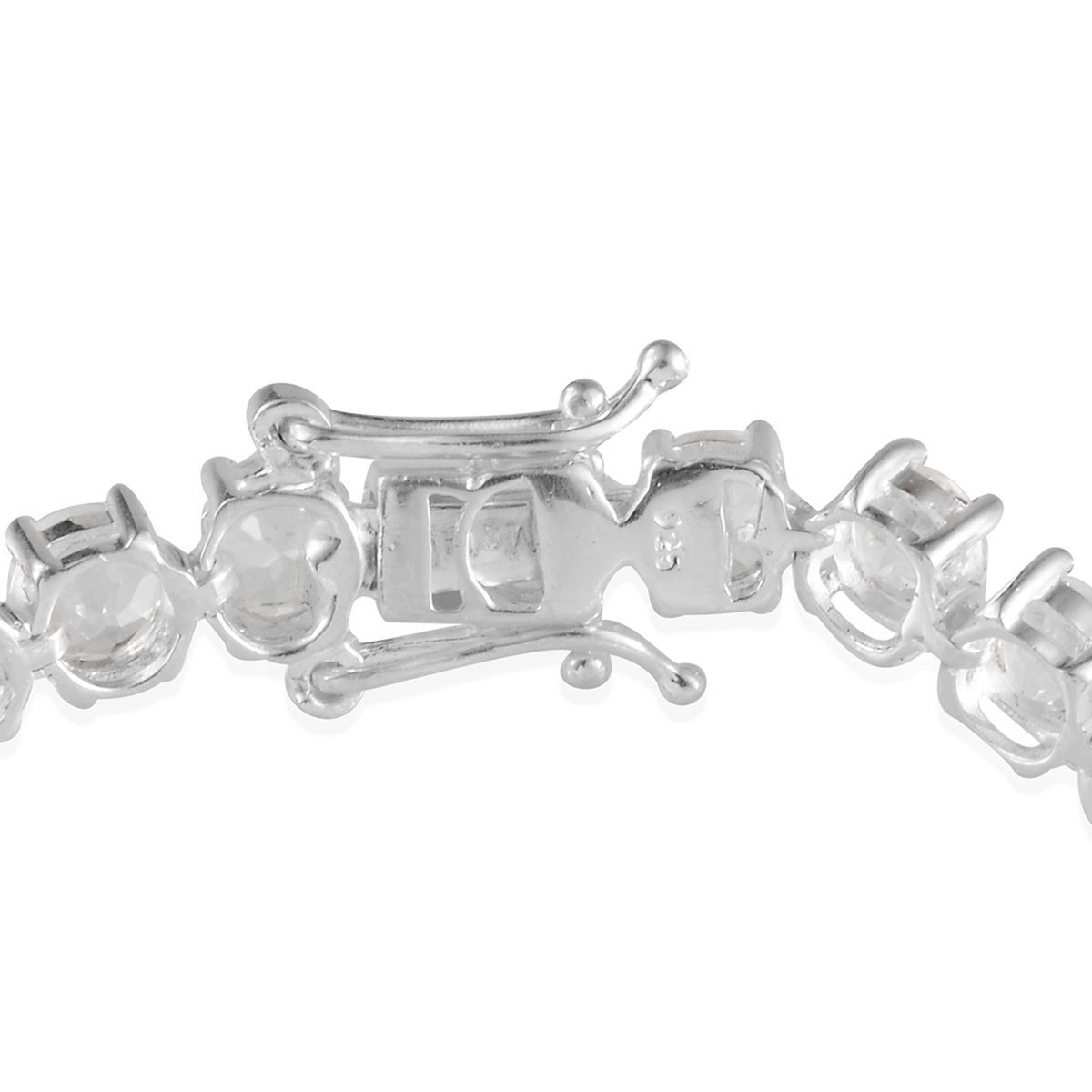 Golconda Diamond Topaz (Rnd) Bracelet in Sterling Silver (Size 7.5) 21.250 Ct.