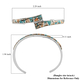 Santa Fe Collection - Spiny Turquoise Cuff Bracelet (Size 6-7in ) in Sterling Silver Silver