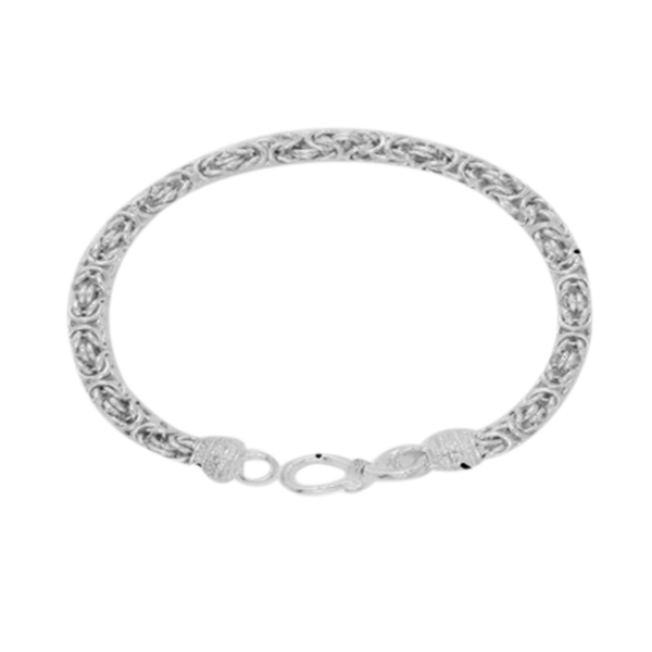 Rhodium Plated Sterling Silver Necklace (Size 24), Silver wt. 41.00 Gms.