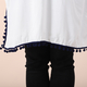 JOVIE 100% Viscose Kaftan with Embroidery (Size 8-22) - White & Black