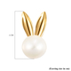 Freshwater Pearl Bunny Stud Earrings (with Push Back) in 14K Gold Overlay Sterling Silver