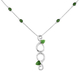 Rachel Galley Venom (Snakes) Collection - Green Jade Pendant with Chain (Size 20/22/24) in Rhodium O