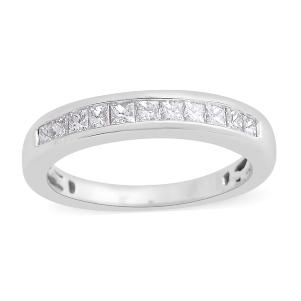 RHAPSODY IGI Certified 0.50 Ct Diamond Half Eternity Ring in Platinum