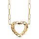 RACHEL GALLEY Amore Collection - 18K Vermeil Yellow Gold Overlay Sterling Silver Heart Paperclip Necklace (Size - 20),