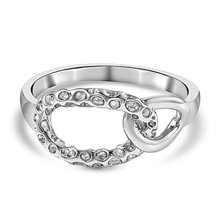 RACHEL GALLEY Allegro Link Ring in Rhodium Plated Sterling Silver