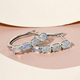 Ethiopian Welo Opal (Ovl) Hoop Earrings  in Platinum Overlay Sterling Silver 1.13 Ct.