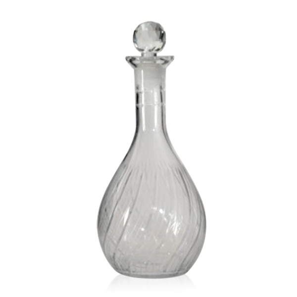 (Option 2) Home Decor - Clear Glass Cognac Shape Decanter with Stopper ( 750 ml.)