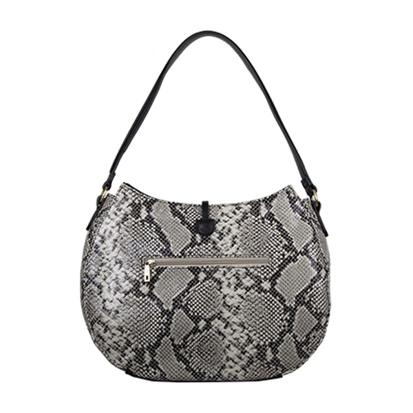 Bulaggi Collection - Tivoli Hobo Shoulder Bag with Zipper Closure (Size 27x27x10cm) - Black