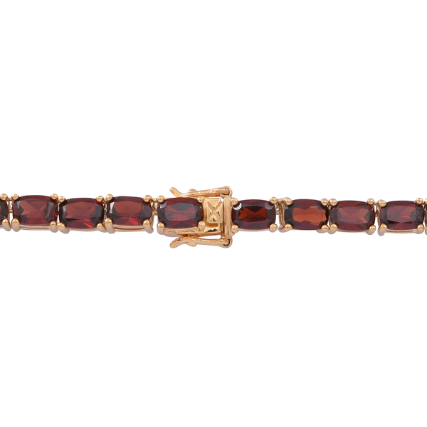Mozambique Garnet (Cush) Necklace (Size 18) in 14K Gold Overlay Sterling Silver 50.000 Ct.