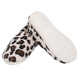 Leopard Pattern Faux Fur Slippers (Size 3- 4) - White