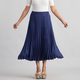 Women Umbrella Flare Pleated Elasticated Skirt (Size:XL, 20-22) - Deep Cobalt Blue