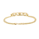 Hatton Garden Close Out Deal- 9K Yellow Gold Cubic Zircon (0.25 Ct) Curb Bracelet (Size - 7.5) With Lobster Clasp, Gold Wt. 6.05 Gms