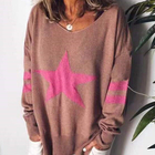KRIS ANA Star Print Full Sleeves Jumper (Size 8-16) - Brown
