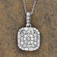 Diamond Cluster Pendant in Sterling Silver 0.50 Ct.