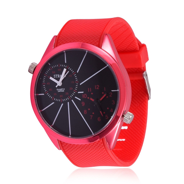 STRADA Dual Time Watch -Red